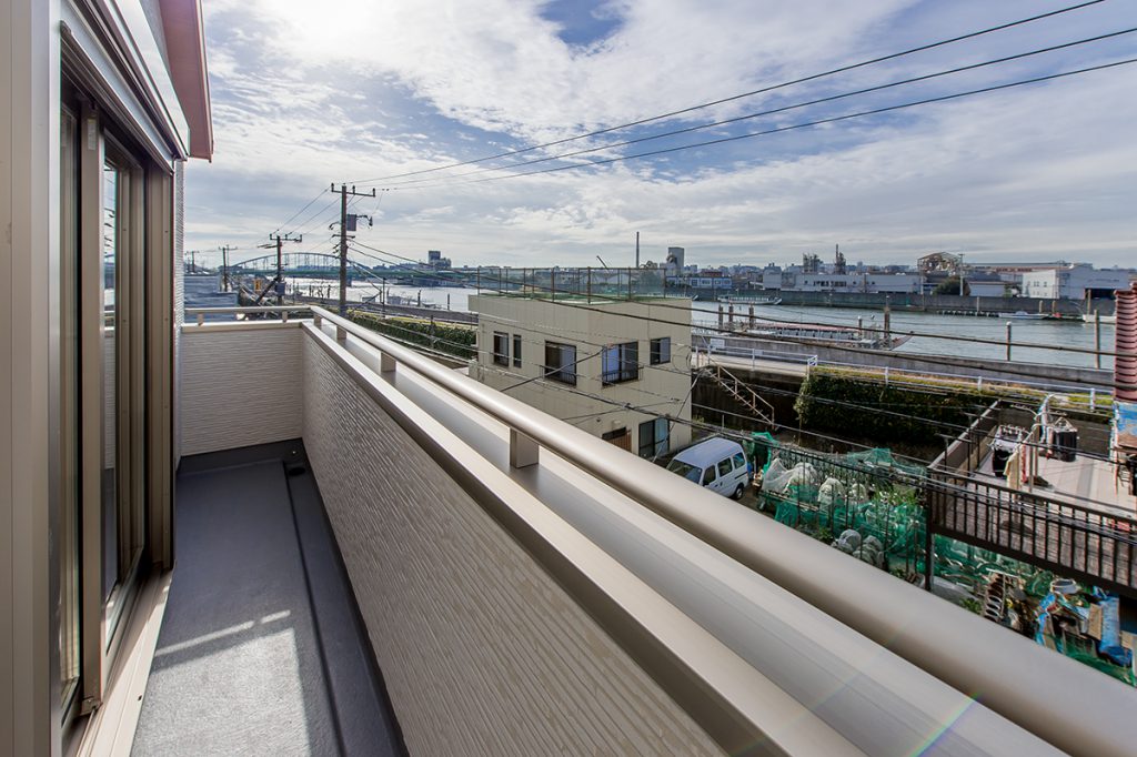 千葉県浦安市当代島 新築一戸建て バルコニーからの眺め